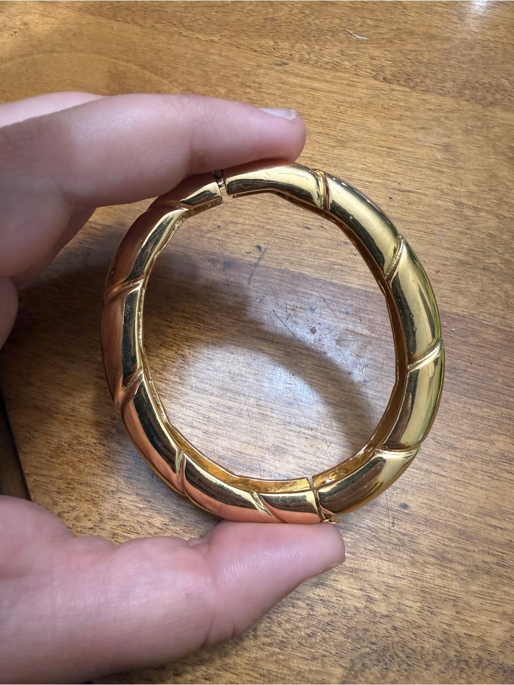 Gold Twisted Bangle Bracelet